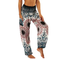 Pantalones Harem Hippie para mujer, bombachos suaves de algodón Modal, pantalones de baile deportivo con bolsillo