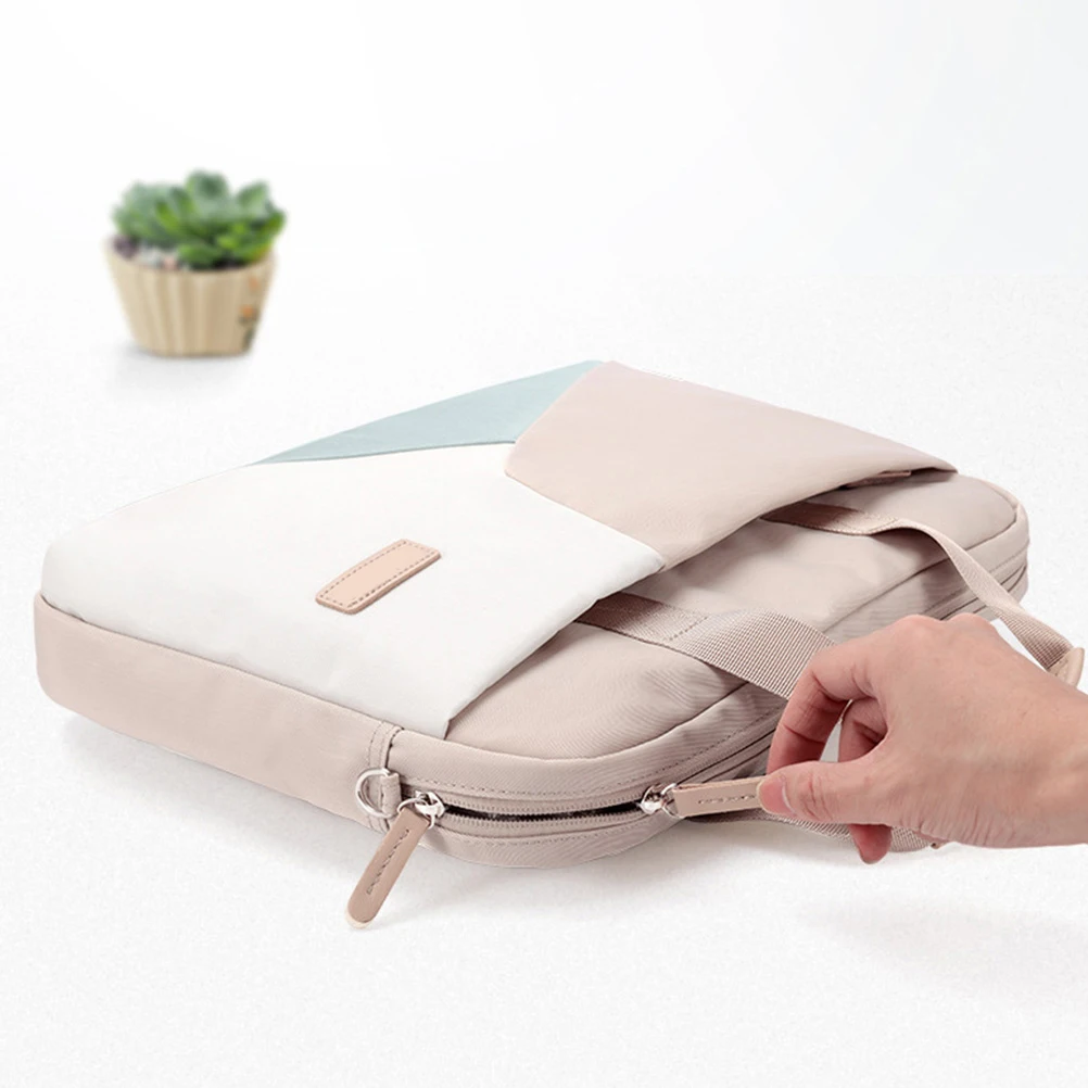 

Portable Laptop Carrying Tote Smooth Zipper Waterproof Material Compact Business Briefcase for Tablet Notebook Organizer Travel