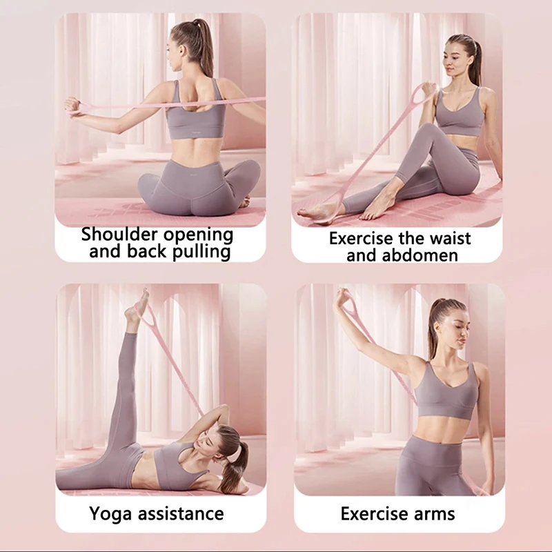 Cuerda elástica de silicona para Yoga, banda de resistencia para brazo, espalda, hombros, ejercicio, gimnasio, correas deportivas, sala de ejercicios