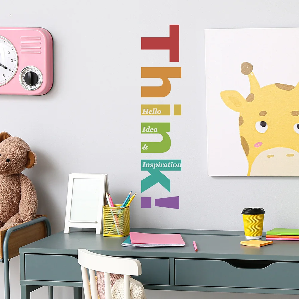 Creative Inspirational Word Wall Sticker Diy Motivational English Quotes Art Decals For Study Room Company Office Decoration