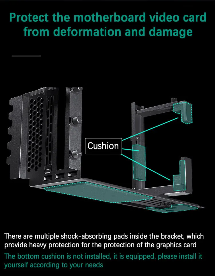 PHANTEKS VGPUKT4.0_04 PCI-E 4.0 x16 vertical video card support frame kit 7-slot chassis modification 4090 video card