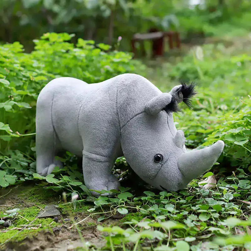 Dookilive Cute Simulation Rhinoceros Plush Doll