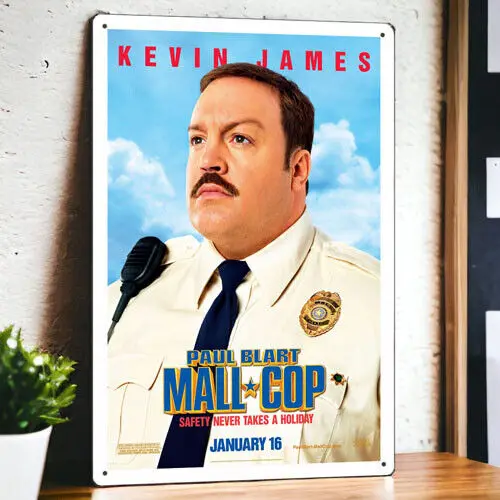 

Paul Blart Mall Cop (2009) металлический постер из фильма Оловянная табличка Film 8 "x 12"