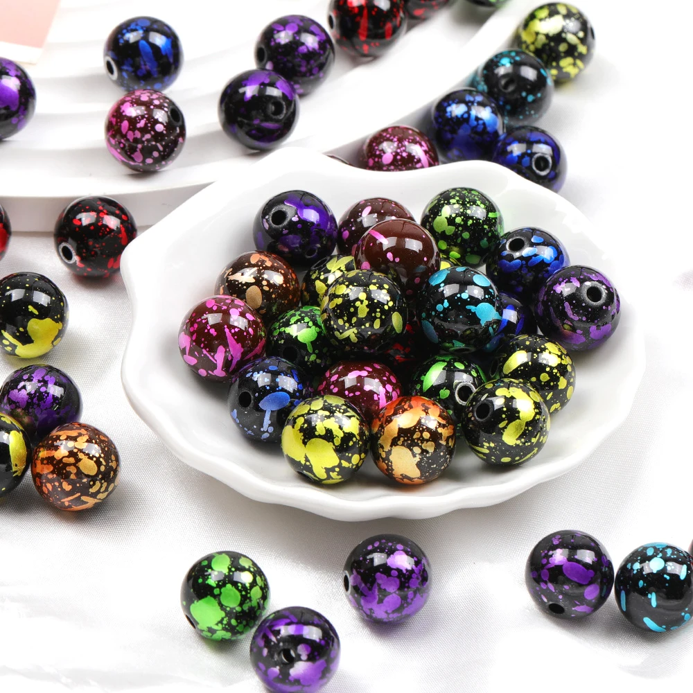 

Cordial Design 200Pcs 16*16MM Acrylic Beads/Jewelry Findings & Components/Hand Made/Paint Effect/Round Shape/DIY Beads #18242