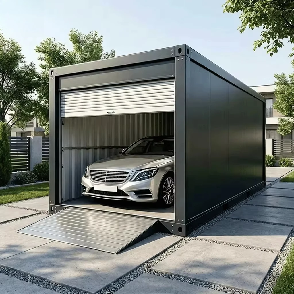 FOODLINE Container Garage Factory Direct Prefabricated Container Garage For Private Car Parking Backyard Use