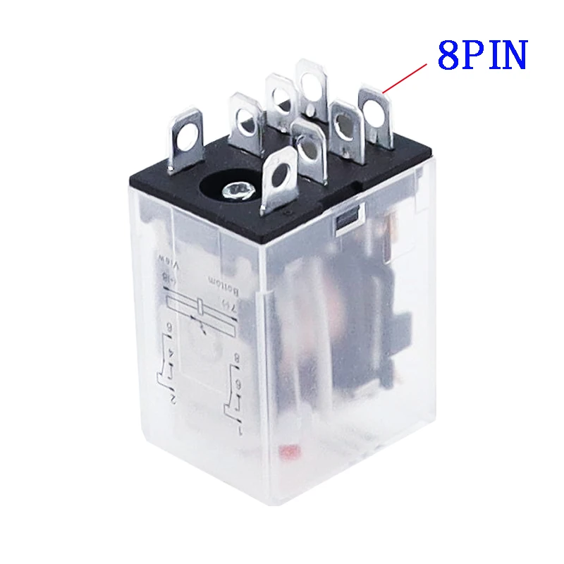 10PCS LY2NJ HH62P JQX-13F Electronic Mini Electromagnetic Relay 10A 8PIN Coil DPDT DC 6V 12V 24V 36V 48V 110V 220V