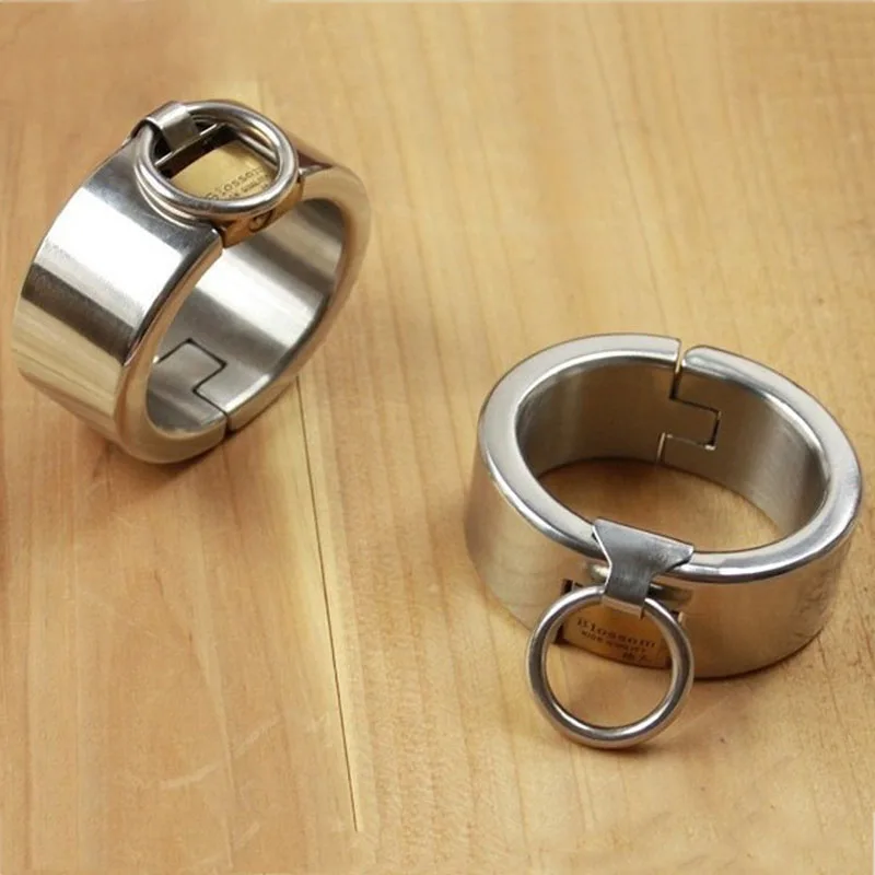 Stainless Steel Lockable Metal Handcuffs Adult Games Bdsm Bondage Wrist Restraints Hand Cuffs Slave Fetish Sex Toys for couples