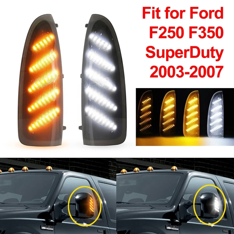 

Светодиодные фонари боковых зеркал заднего вида с затемненными линзами 5C3Z-17682-EAA для Ford F250 F350 SuperDuty 2003-2007