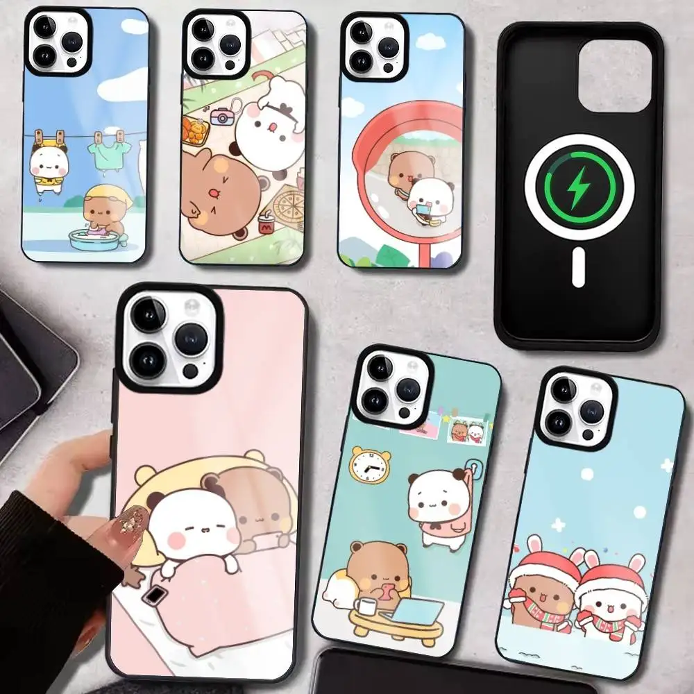 

Cartoon Cute BuBu-DuDu Phone Case For IPhone17 16 15 14 13 12 11 Plus Pro Max Plus Wireless Charger Cover Funda