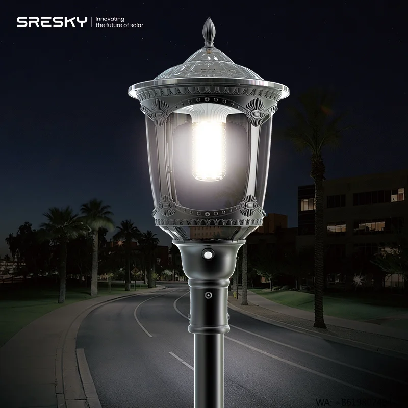 SRESKY High Brightness 3000lm Garden Solar Street Light with Motion Sensor Lampe Solaire Extérieure Solar Street Light Ip65