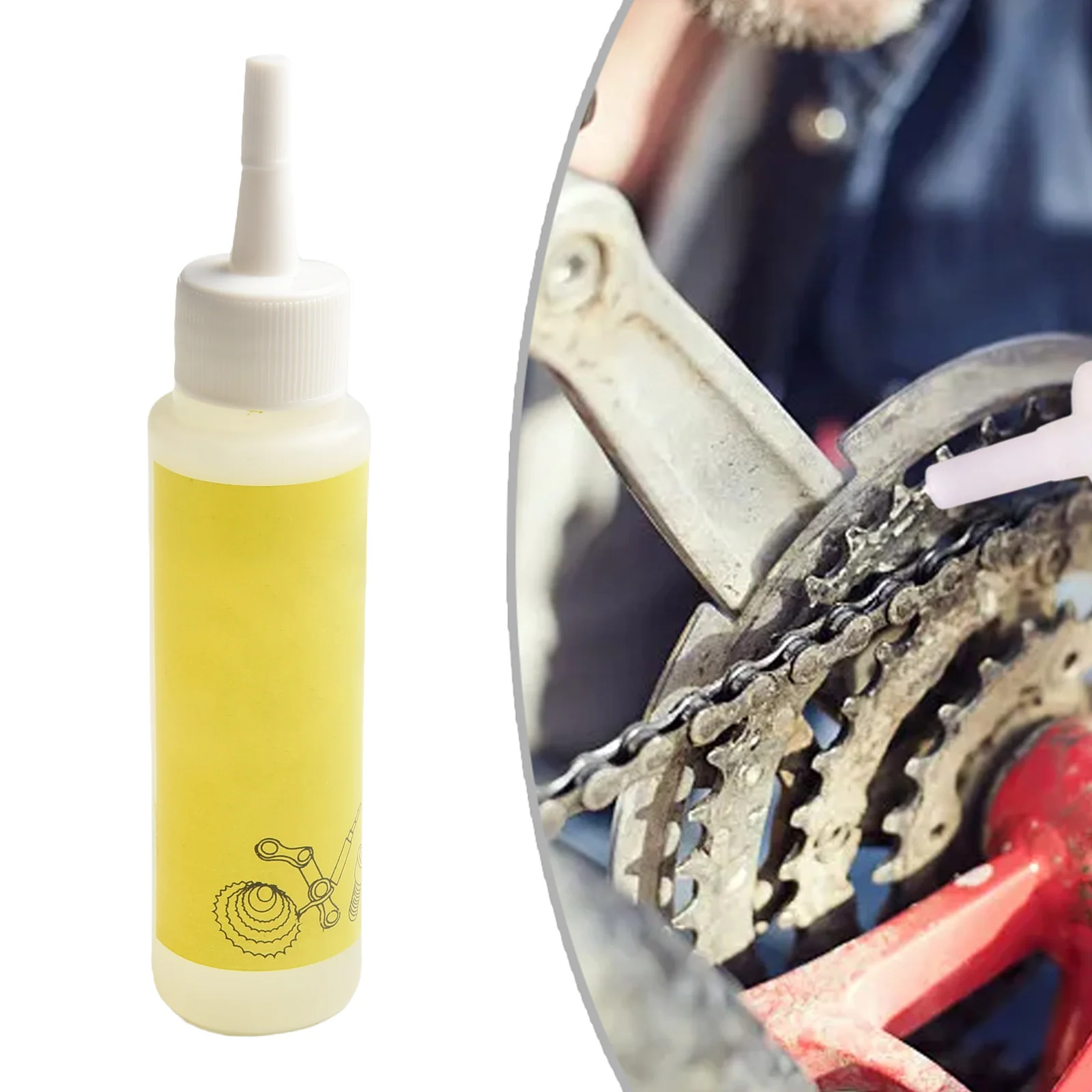 1 Bottle  Mountain Bike Chain Lubricant Lube  50ML Rust Prevention  Oil Lubricating Grease Bicycle Bearing Hubs Chain Accessory