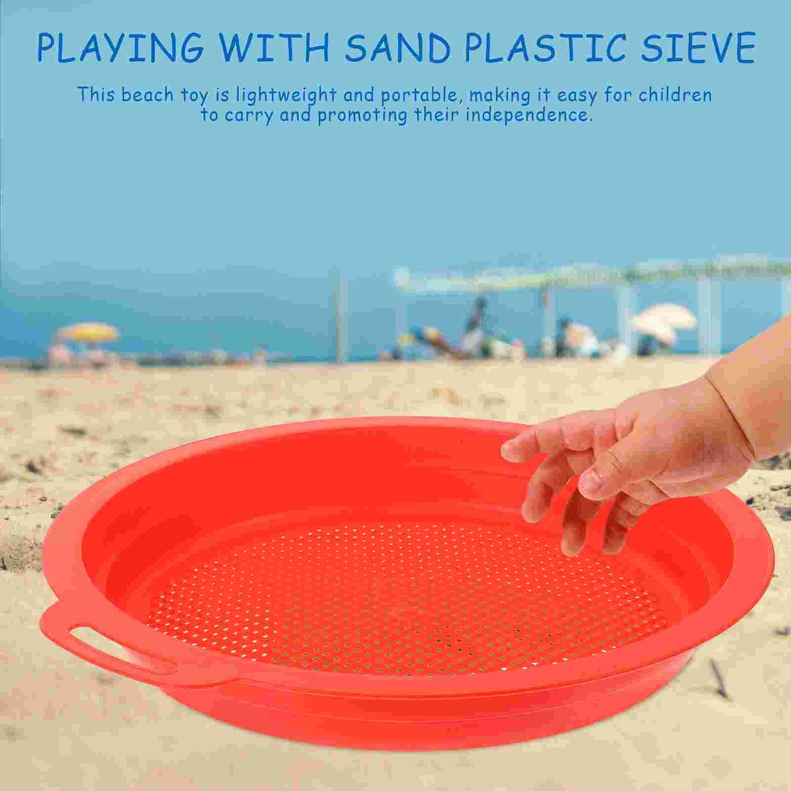 Jouet de sable à écran en plastique, filtre portatif, jouets de plage pour enfants, tamis de passoire