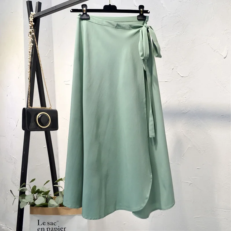 Summer Beach Floral Skirt for Women Cotton High Waist Wrap Maxi Skirt Long with Side Slit & Tie Detail Boho Style Design