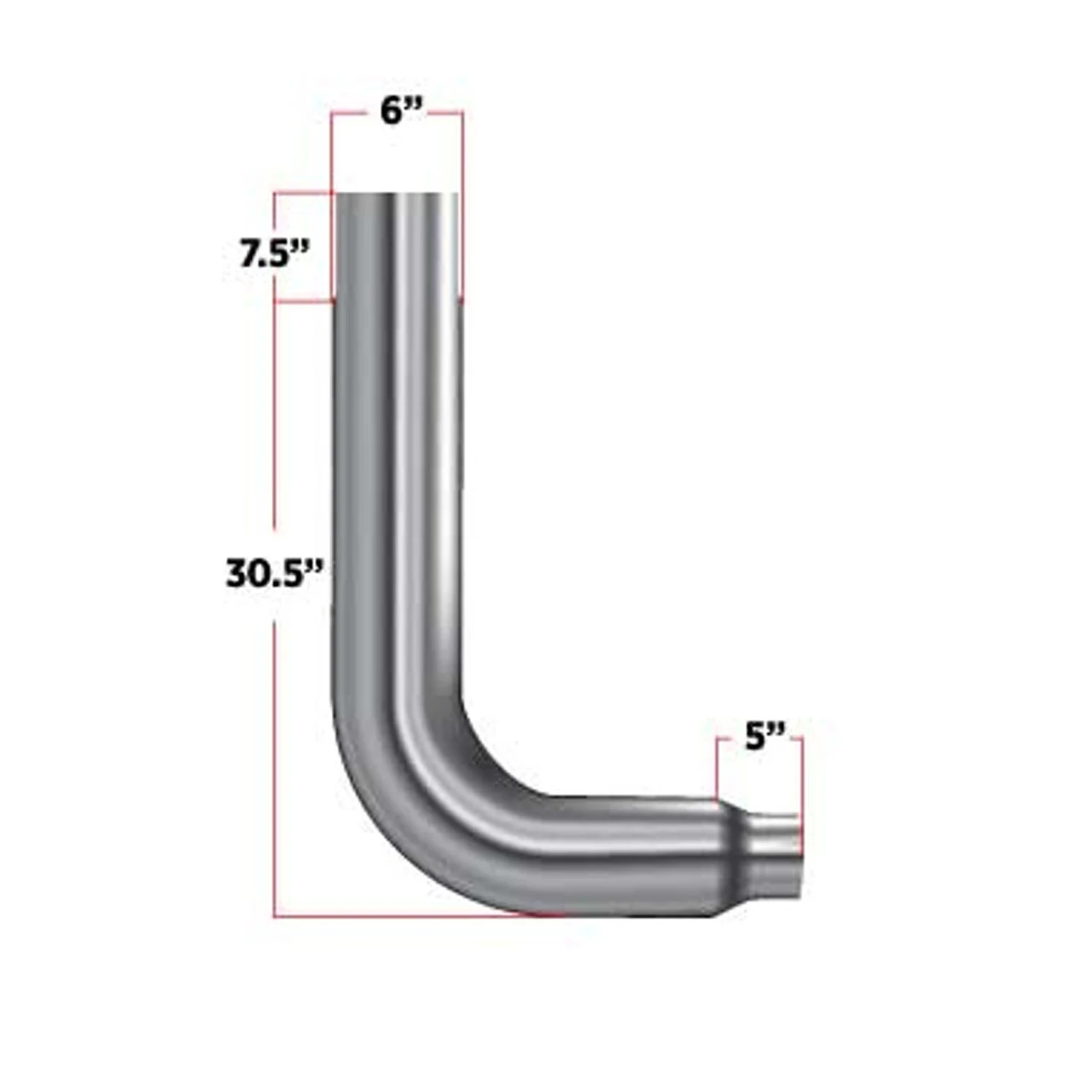 

Factory Custom Exhaust 90 Degree Elbow 5" OD Reduction 6" Diameter Long Exhaust Pipes