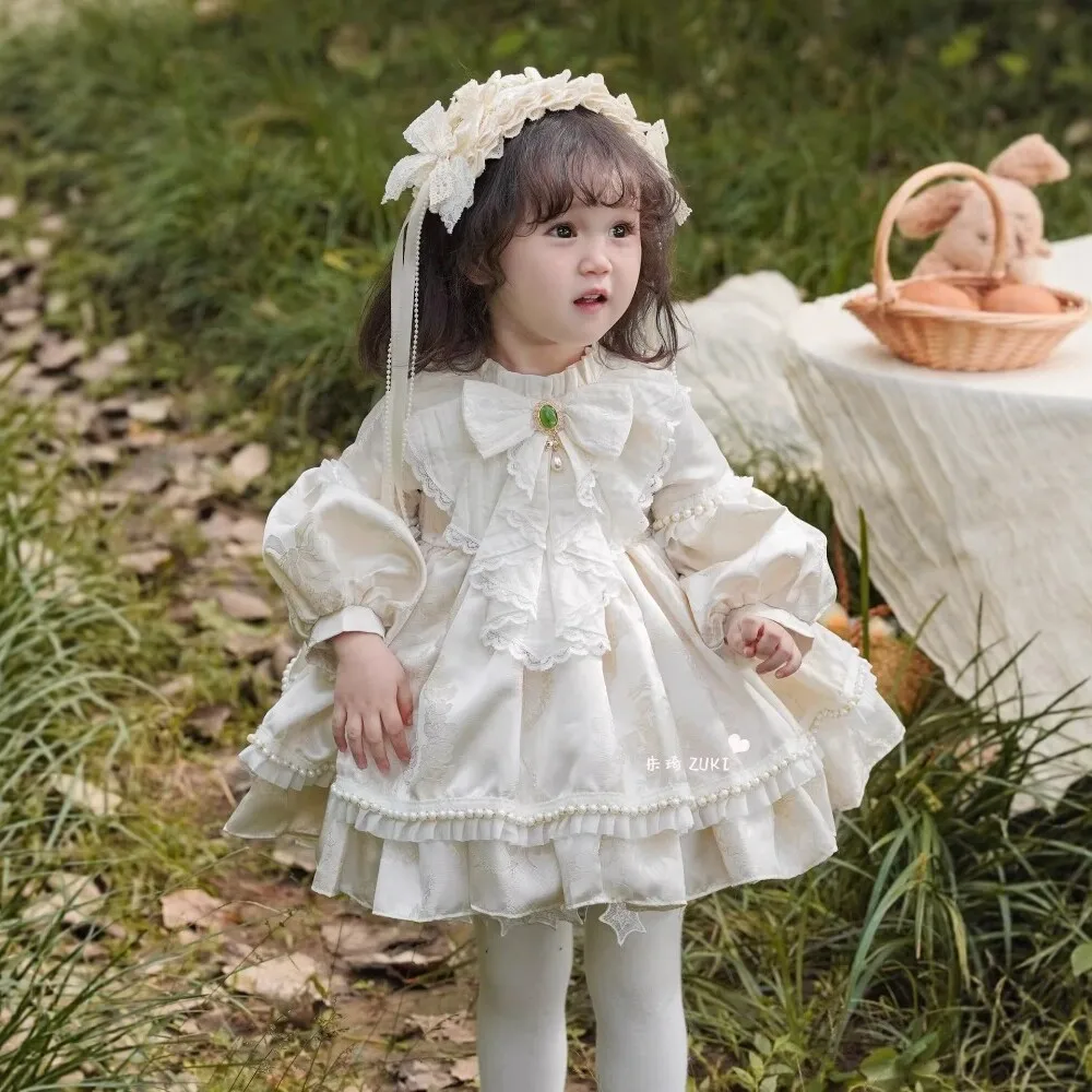 Girls Lolita Dress Spring and Autumn New Princess Baby Birthday Foreign Style Cute