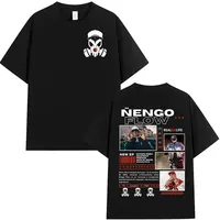 Camisetas gráficas de rapero NENGO FLOW PEAL G4 LIFE Tour 2025, camiseta de manga corta de algodón a la moda de Hip Hop para hombre, ropa de calle Unisex