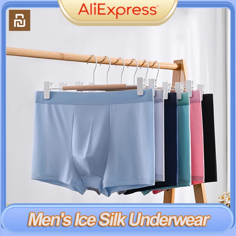 Youpin Men Underwear Graphene 3A Antibacterial Briefs Ice Silk Comfortable Soft Panties Refreshing Breathable Sexy Underpants