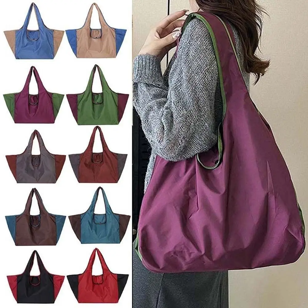 Multi-functional Foldable Shopping Pouch Portable Large Capacity Eco-friendly Tote Bag Polyester Anti-splash Water