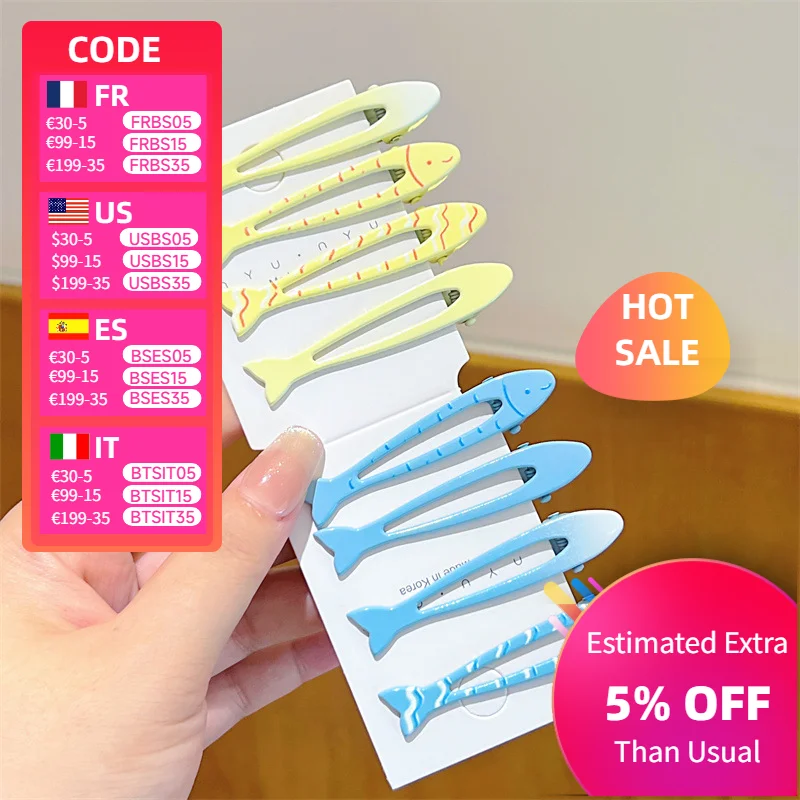 

Fresh Little Fish Hair Clip Cute Sweet Girl Side Bangs Clip Versatile Niche Duckbill Clip Hairpin Hair Accessory Pinza Pelo