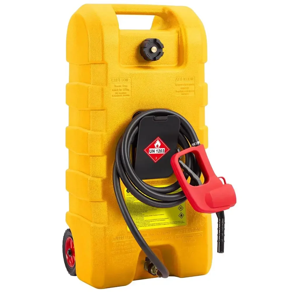 15 Gallon Portable Diesel Fuel Tank Container with Siphon Pump HDPE Durable Fuel Transfer Caddy Easy Flow Storage Vehicle Use