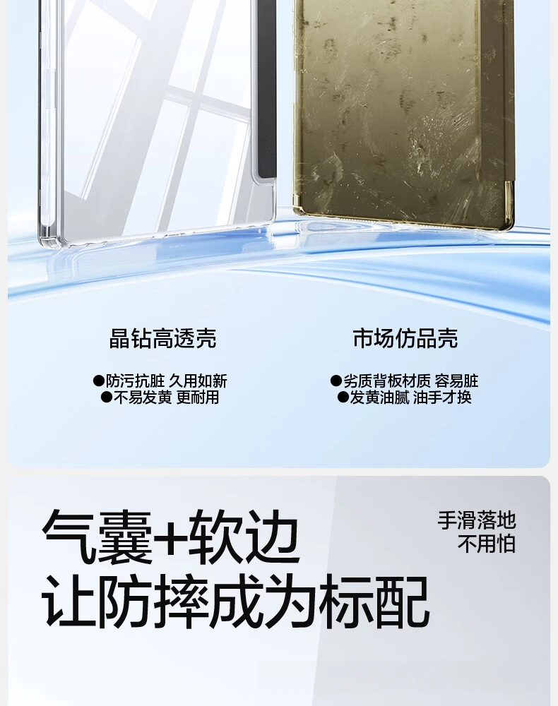 Dreifach Faltbare Acryl-Hülle mit Stifthalter für Huawei MatePad 11.5 Air 12 Pro 11 – Detail 4
