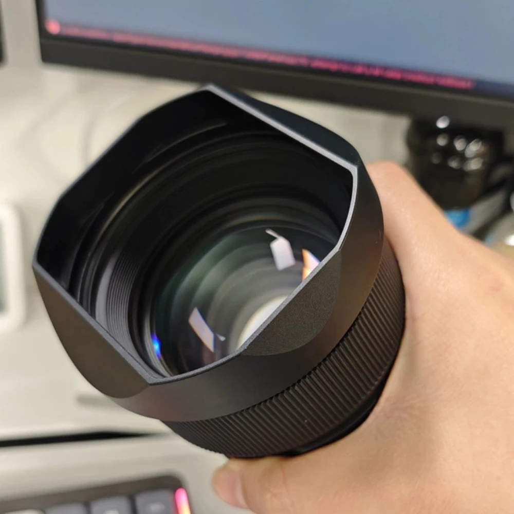

For Sigma 85mm F1.4 DG DN Camera Lens Hood Metal Screw-in Lens Hood Lens Cap Replaces Photography Accessories