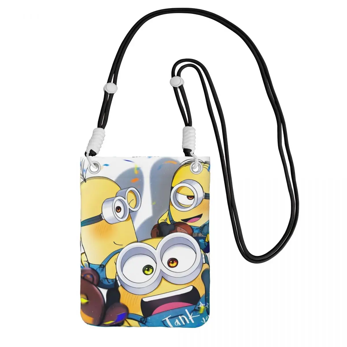 

Custom M-Minions Mobile Phone Bag for Travel Hiking Men Women Capsule-Shaped Small Crossbody Purse Smart Phone Wallet With Strap