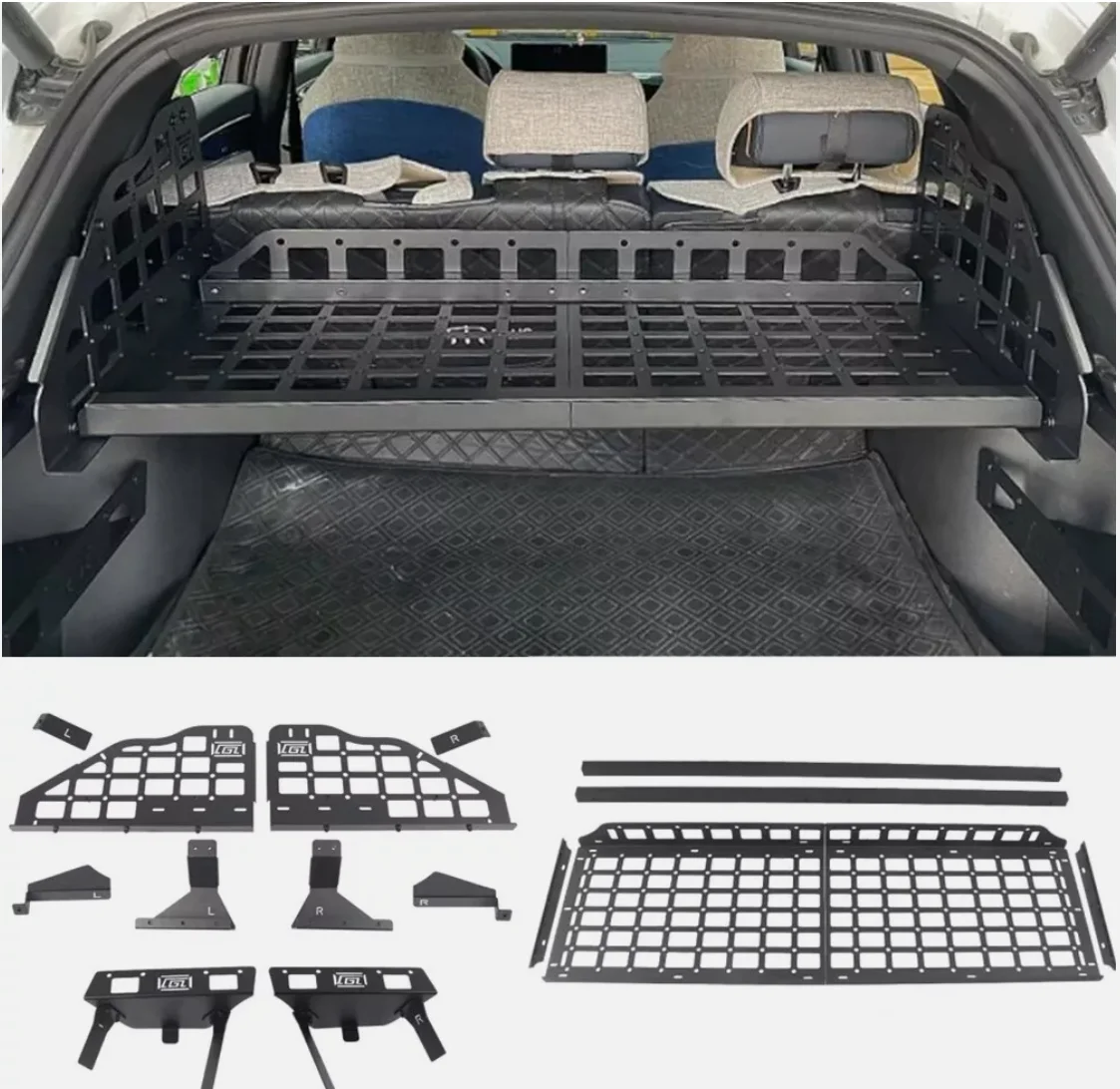 For BYD Song PLUS DM-i 2023-2024 Car Rear Trunk Molle Storage Panel Organizer Car Accessories