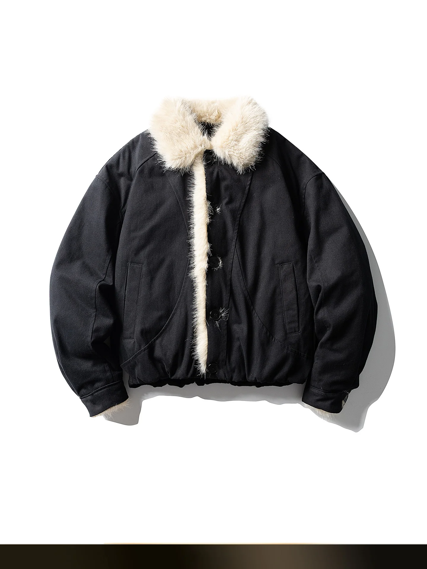 

Nted American Retro ort Cotton Jaet Men Winter Loose Thi Warm Couple Cotton Coat Youth Casual Cleanfit Zipper Closure