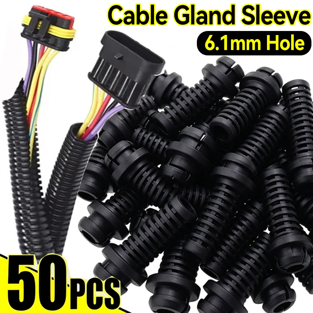 5-50Pcs Cable Sleeves Cord Protector Cable Gland 6.1mm Inner Hole Electric Household Snap-fit ​​mounting Buckle Cable Protectors