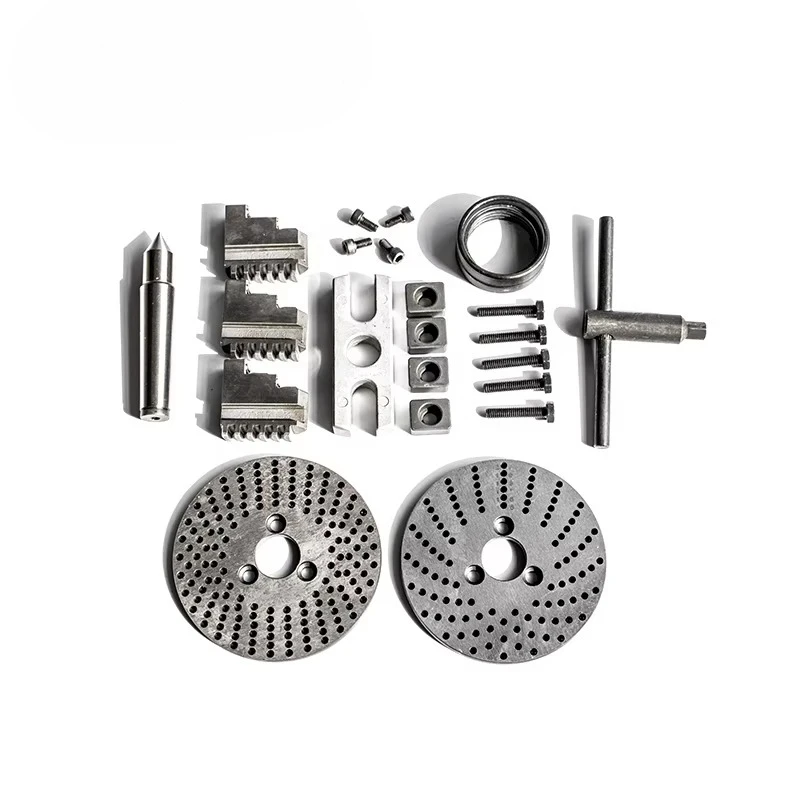 Perlengkapan Mesin Bor dan Frais dengan Kepala Indexing Ganda BS100/4 Inch, Pelat Indexing Vertikal dan Horizontal