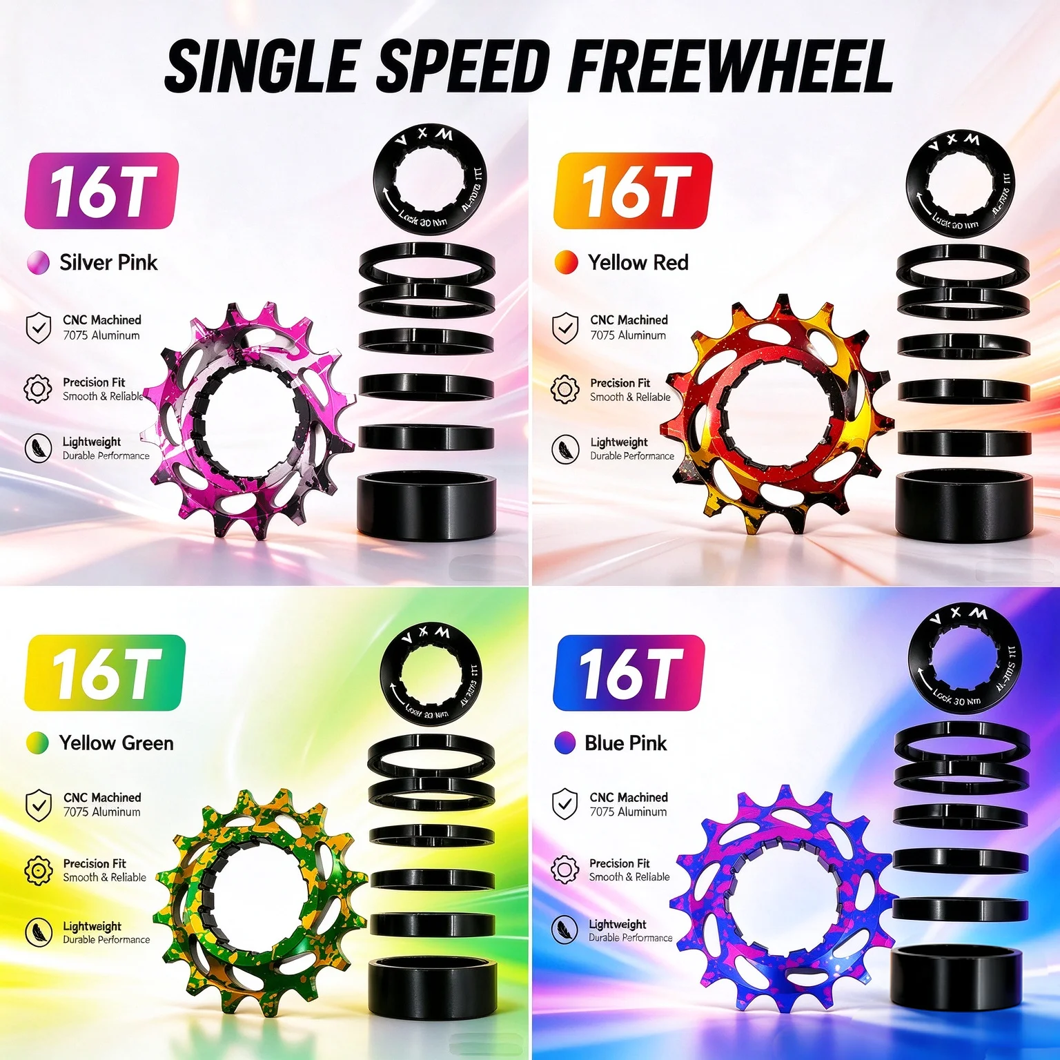 VXM slope bike AM single-speed flywheel 16T mountain bike BMX street climbing HG gear-shifting single-speed gear set accessories