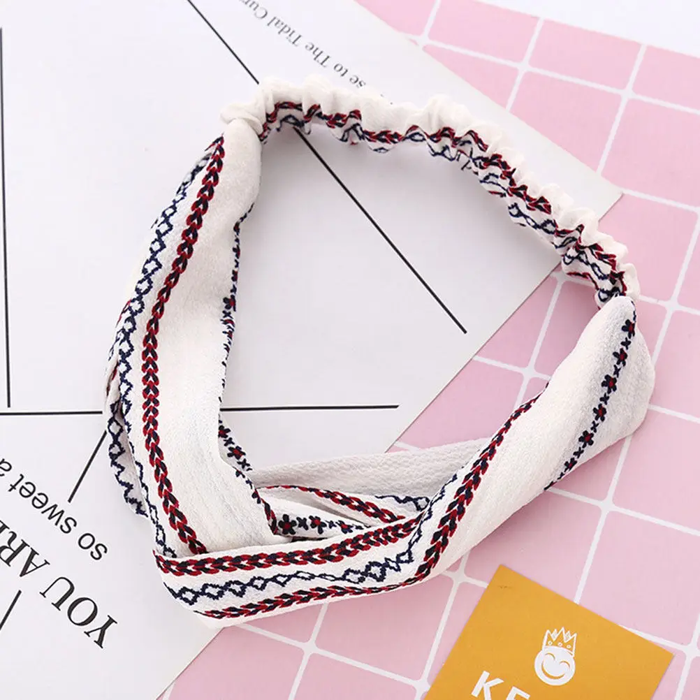 6Pcs Women Headband Set Pattern Soft Elastic Hair Bands for Daily Use Face Washing Styling Parties Ceremonies Hair