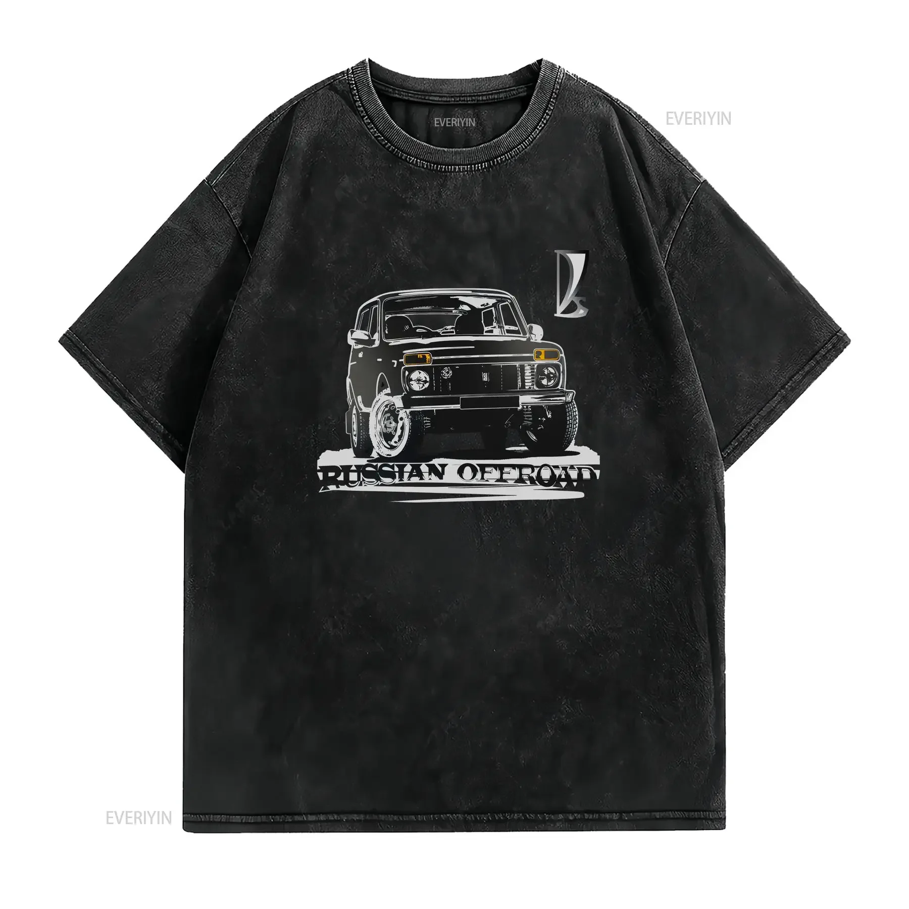 Lada NIVA T Shirt for rusian Offroad 4x4 fans  vintage Washed Stylish designer clothes fashion Breathable Stretched streetwear