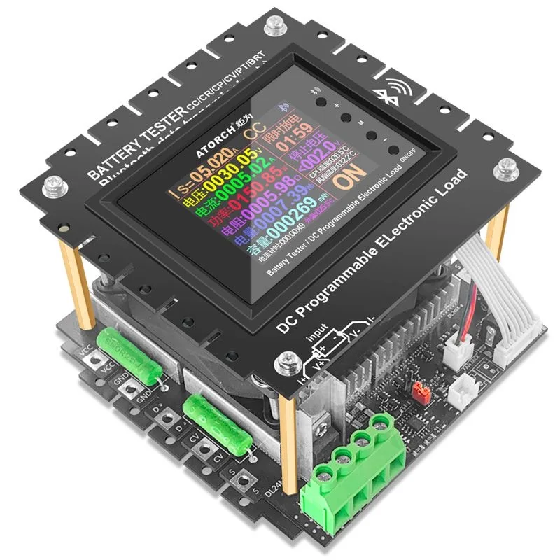 Juwei intelligent programmable DC electronic load tester USB tester voltmeter battery capacity internal resistance detection