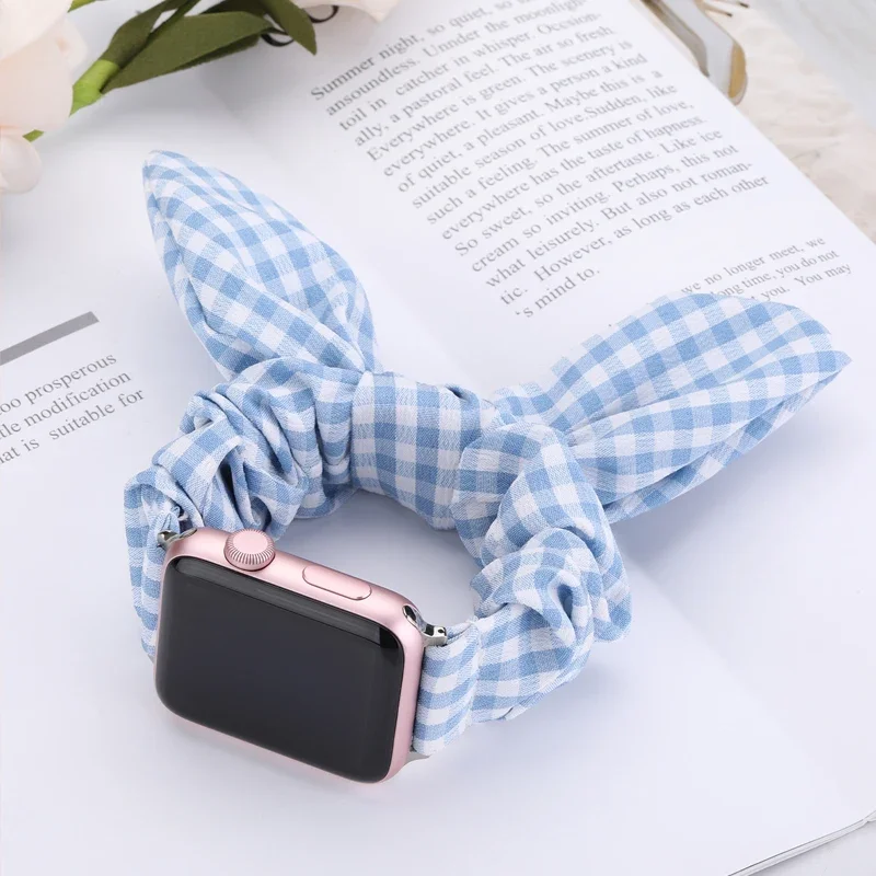 New Scrunchies Elastic Strap for Iwatch 7 8 41mm 45mm Watch Band for Apple Watch 40mm 44mm 42mm 38 Series 6 SE 5 Women Bracelet