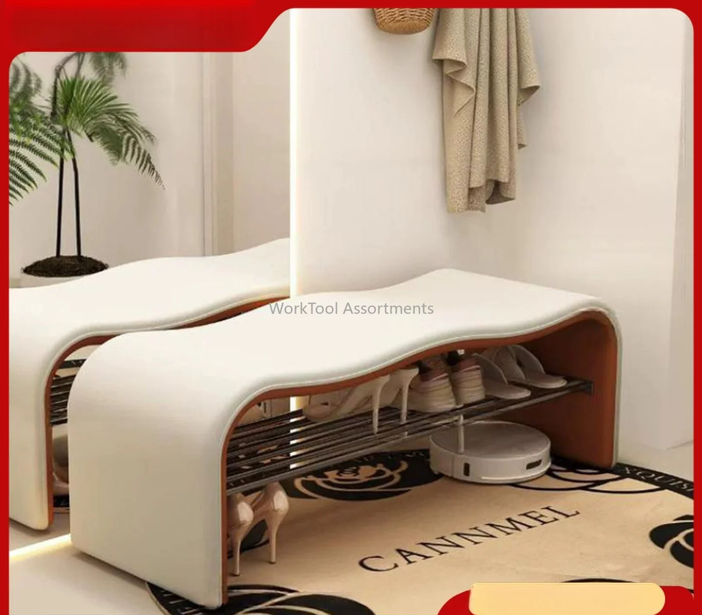 Shoe Changing Bench, Entryway Shoe Stool, Home Hallway Backrest Bench, Indoor Furniture For Living Room Bedroom