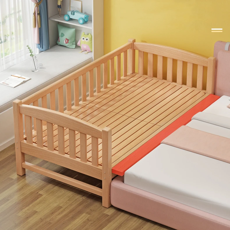 Picture 5: 1.35m Solid Wood Princess Kids Single Bed Frame Anti-Collision Stable Comfortable Girls Bedroom Sleeping Furniture