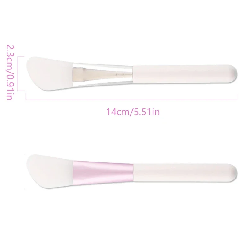 1/2 pçs pincéis de creme de lama profissional maquiagem branca silicone máscara facial escova diy cuidados com a pele fundação gel ferramenta de belez