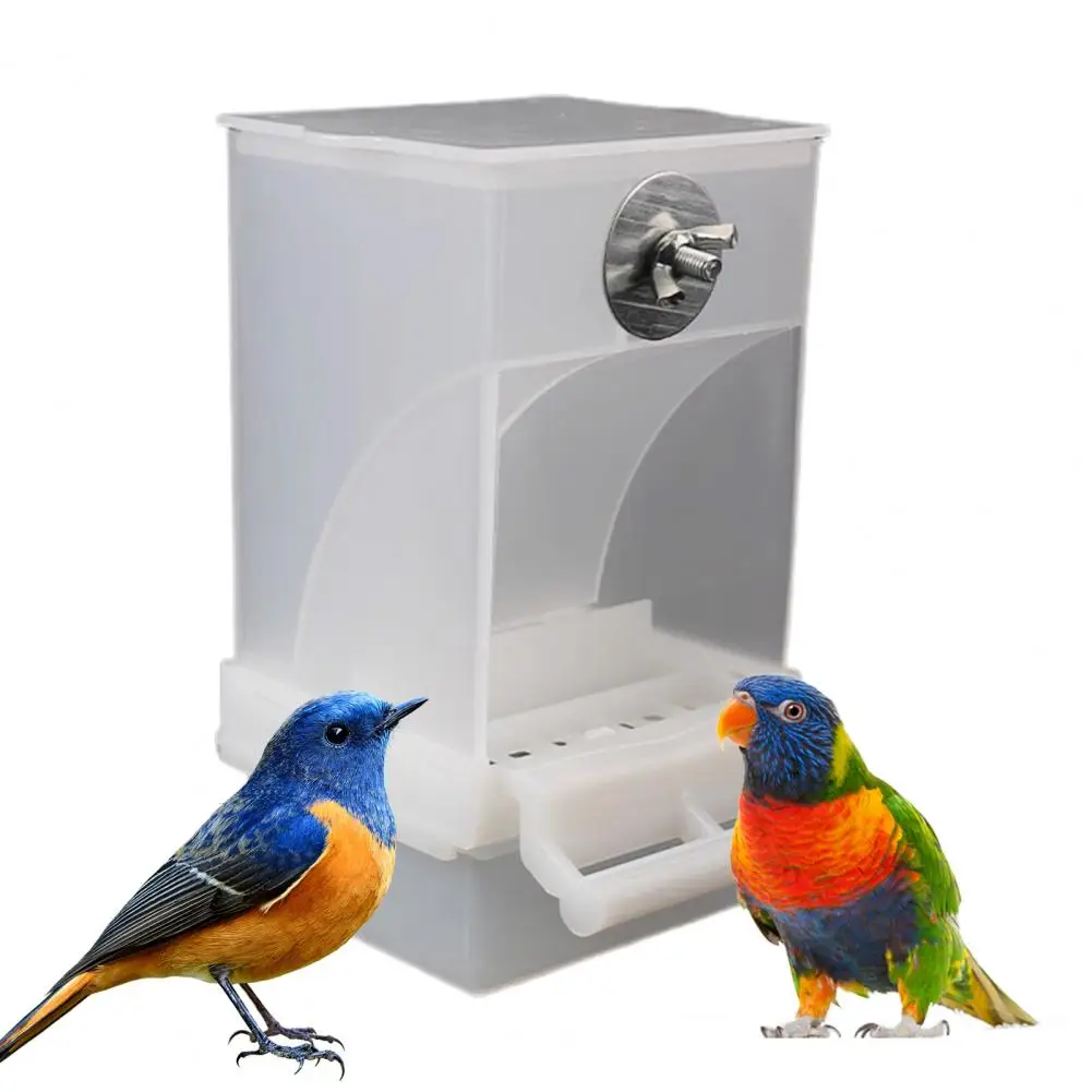 360-degree Observation Bird Feeder Spacious Automatic Bird Feeder for Small Birds No Mess Anti-splash Easy to Use Bird Feeder