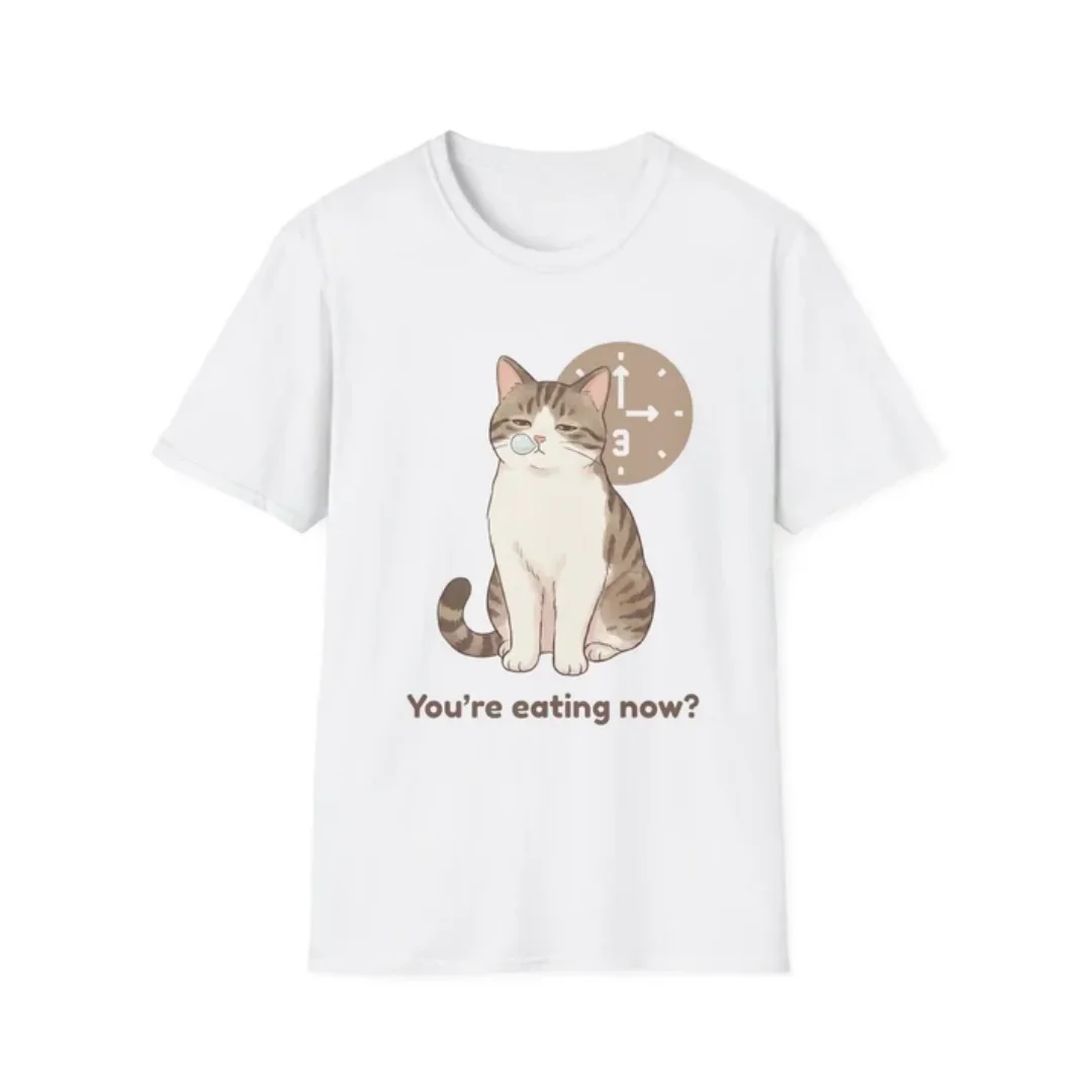 Ramadan Cat Meme T-Shirt 3 AM Suhoor Wake Up Graphic T-shirt Summer Fashion cotton Men's T-Shirt Kid's Clothing Tee Y2k Woman ﻿