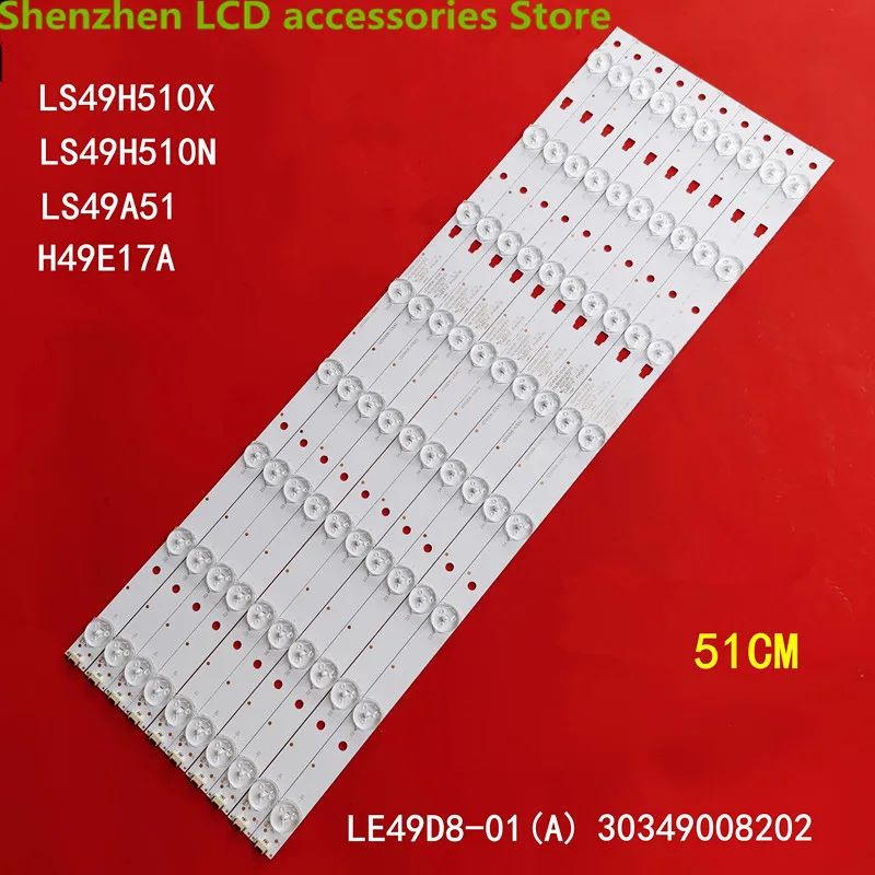 FOR Haier LS49A51 light strip LE49D8-01 (A) 30349008202 LCD screen LC490EGY-SHM3 51CM 8LED 100%NEW LED backlight strip
