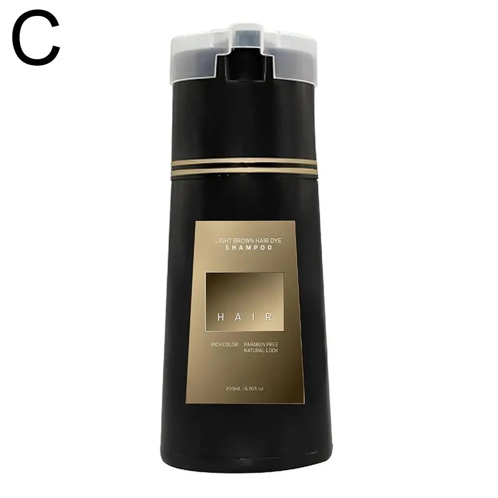 3in1 schwarzes Haarfärbeshampoo, sofortiges Haarfarbeshampoo für graues Haar, semi-permanentes Haarfarbeshampoo für Frauen und Männer, 500 ml