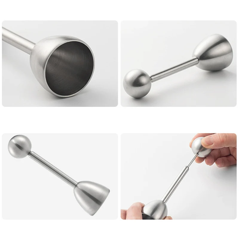 Stainless Steel Egg Topper Shell Opener Egg Cutter Cracker Metal Egg Cups Stand Holders for Soft Hard Boiled Eggs Kitchen Tools