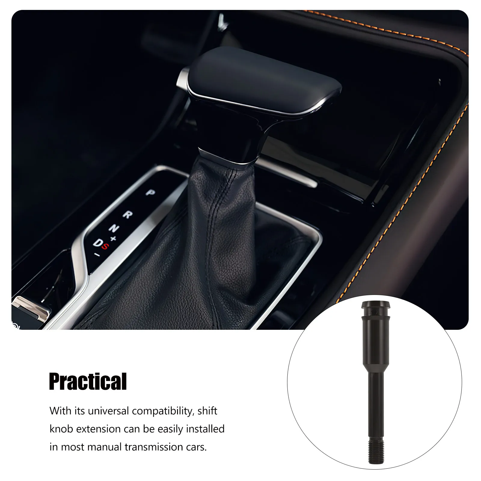 

Manual Gear Shift Extension Extended Shifter Lever Aluminum Alloy Car Shift Knob Extension Enhanced Grip Seamless Shifting Gear
