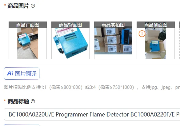BC1000A0220U/E Programmer Flame Detector BC1000A0220F/E Programmer