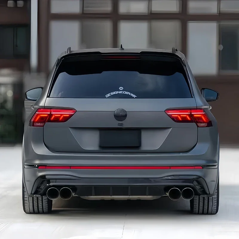 Voor Vw Tiguan R-Lijn/Tiguan R MK2 Facelift 2020-2023 Auto Achter Volant Achterbumper diffuser Achter Lip Canard Spoiler Splitter - afbeelding 2