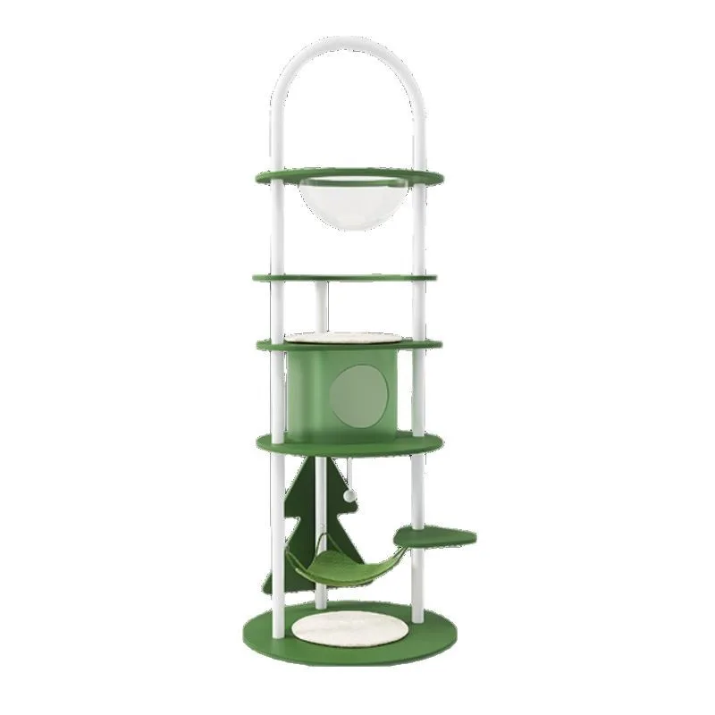 

Medium cat climbing frame wrought iron solid wood high-end cat nest space capsule cat scratching board cat toys
