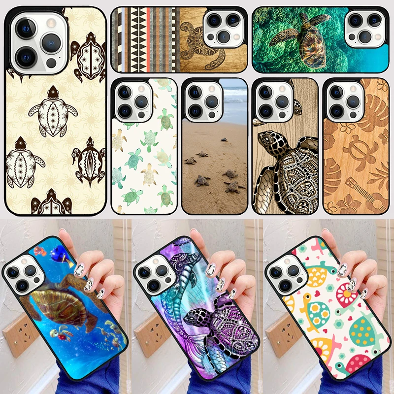 아기 바다거북 비치 폰 케이스 아이폰 17 에어 16 15 14 13 11 12 프로 맥스 플러스용 백 커버