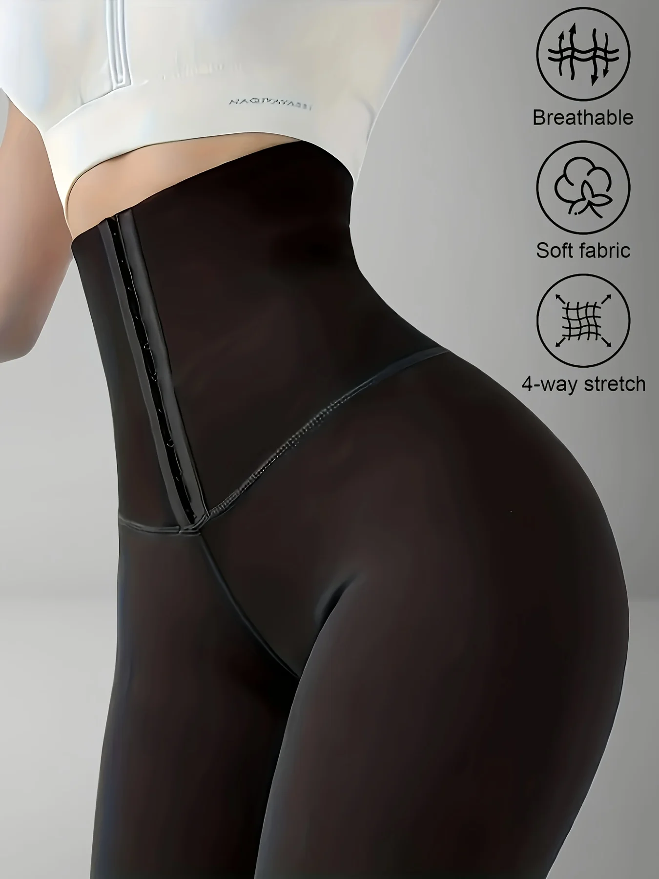 

Women's high-waisted hip-raising sweatpants, suitable for exercising and running, with front button design, casual sports pants